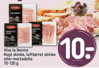 REMA 1000 Viva la Nonna Kogt skinke, lufttørret skinke eller mortadella tilbud