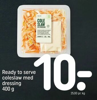 REMA 1000 Ready to serve coleslaw med dressing tilbud