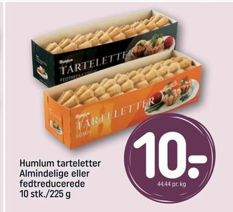 REMA 1000 Humlum tarteletter Almindelige eller fedtreducerede 10 stk./225 g tilbud