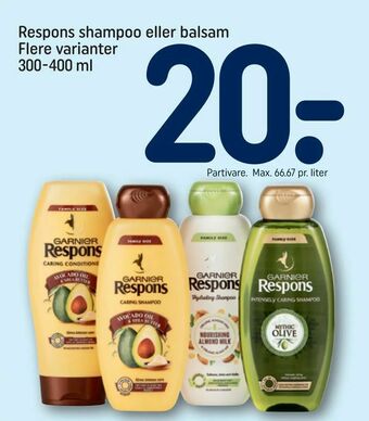 REMA 1000 Respons shampoo eller balsam tilbud