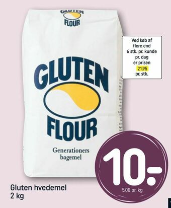 REMA 1000 Gluten hvedemel 2 kg tilbud