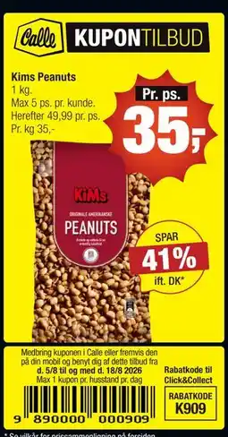 Calle Kims Peanuts tilbud