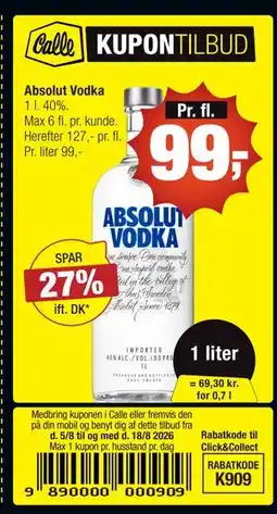 Calle Absolut Vodka tilbud