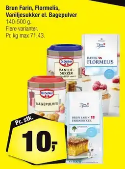 Calle Brun Farin, Flormelis, Vaniljesukker el. Bagepulver tilbud