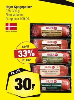 Calle Højer Spegepølser tilbud