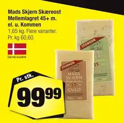 Calle Mads Skjern Skæreost Mellemlagret 45+ m. el. u. Kommen tilbud