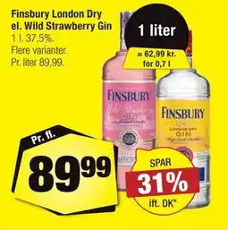 Calle Finsbury London Dry el. Wild Strawberry Gin tilbud