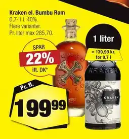 Calle Kraken el. Bumbu Rom tilbud