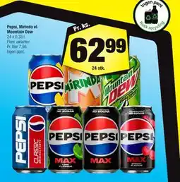 Calle Pepsi, Mirinda el. Mountain Dew tilbud