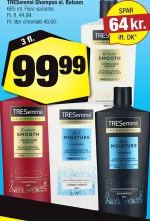 Calle TRESemmé Shampoo el. Balsam tilbud