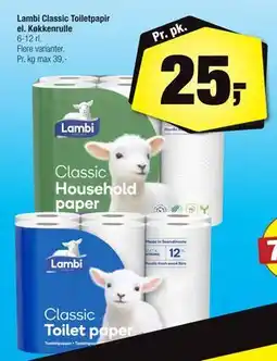 Calle Lambi Classic Toiletpapir el. Køkkenrulle tilbud