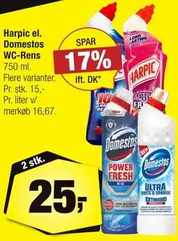 Calle Harpic el. Domestos WC-Rens tilbud