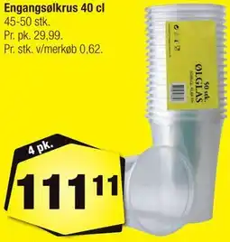 Calle Engangsølkrus 40 cl tilbud