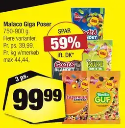 Calle Malaco Giga Poser tilbud