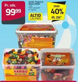 Fleggaard Haribo, Pingvin el. Malaco Bøtter tilbud