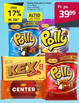 Fleggaard Cloetta Polly, Kex el. Center tilbud