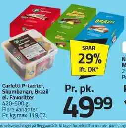 Fleggaard Carletti P-tærter, Skumbanan, Brazil el. Favoritter tilbud