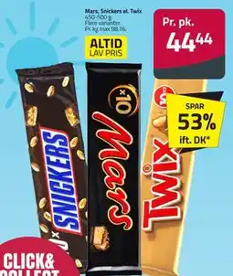 Fleggaard Mars, Snickers el. Twix tilbud