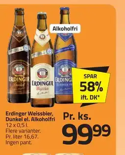 Fleggaard Erdinger Weissbier, Dunkel el. Alkoholfri tilbud