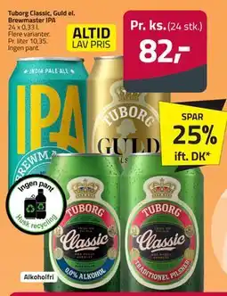 Fleggaard Tuborg Classic, Guld el. Brewmaster IPA tilbud