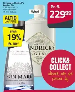 Fleggaard Gin Mare el. Hendrick’s Another Gin tilbud