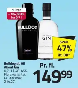 Fleggaard Bulldog el. All About Gin tilbud