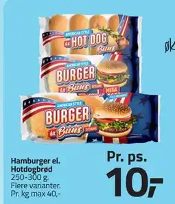 Fleggaard Hamburger el. Hotdogbrød tilbud