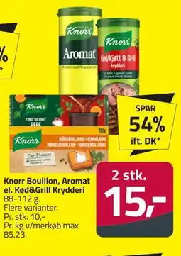 Fleggaard Knorr Bouillon, Aromat el. Kød&Grill Krydderi tilbud
