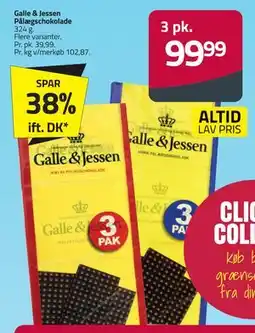 Fleggaard Galle & Jessen Pålægschokolade tilbud