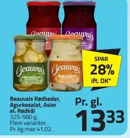Fleggaard Beauvais Rødbeder, Agurkesalat, Asier el. Rødkål tilbud