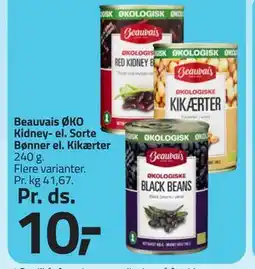 Fleggaard Beauvais ØKO Kidney- el. Sorte Bønner el. Kikærter tilbud