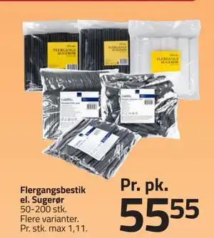 Fleggaard Flergangsbestik el. Sugerør tilbud