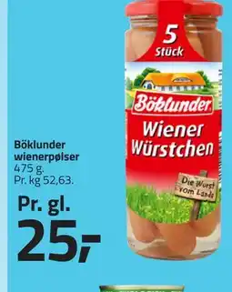 Fleggaard Böklunder wienerpølser tilbud