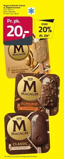 Fleggaard Magnum Mandel, Klassik el. Dobbelt Karamel tilbud