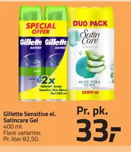 Fleggaard Gillette Sensitive el. Satincare Gel tilbud