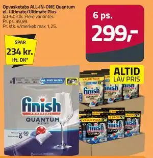 Fleggaard Opvasketabs ALL-IN-ONE Quantum el. Ultimate/Ultimate Plus tilbud