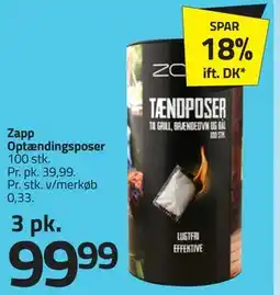 Fleggaard Zapp Optændingsposer tilbud