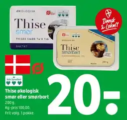 Coop 365 Thise økologisk smør / smørbart tilbud