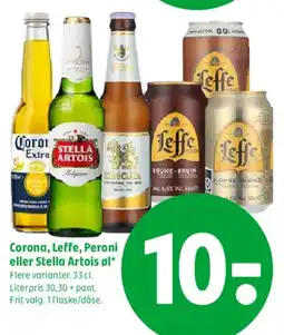 Coop 365 Corona, Leffe, Peroni eller Stella Artois øl tilbud
