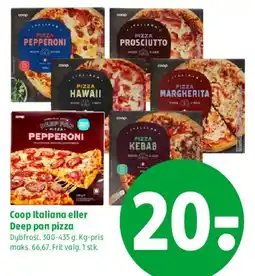 Coop 365 Coop Italiana eller Deep pan pizza tilbud