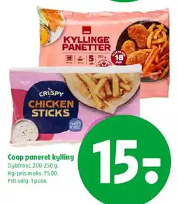 Coop 365 Coop paneret kylling / Kyllinge panetter tilbud