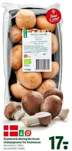 Coop 365 Änglamark økologiske brune champignoner fra Tvedemose tilbud