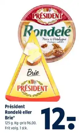Coop 365 Président Rondelé eller Brie tilbud