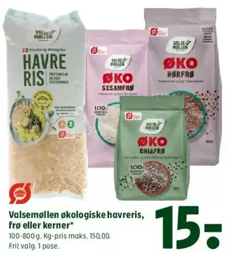 Coop 365 Valsemøllen økologiske havreris, frø eller kerner tilbud