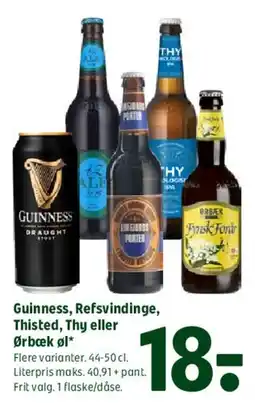 Coop 365 Guinness, Refsvindinge, Thy eller Ørbæk (øl) tilbud