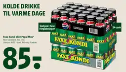 Coop 365 Faxe Kondi eller Pepsi Max tilbud