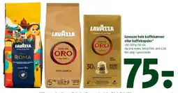 Coop 365 Lavazza hele kaffebønner eller kaffekapsler tilbud