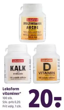 Coop 365 Lekaform vitaminer tilbud
