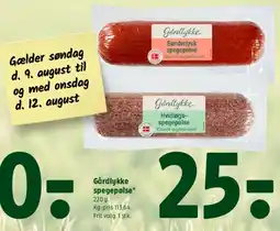 Coop 365 Gårdlykke spegepølse tilbud