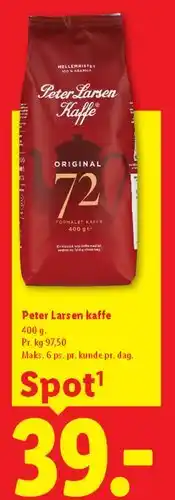 Lidl Peter Larsen kaffe tilbud